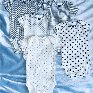 Baby girl 5 Bodysuit Newborn black and white